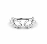 0.20 Carat Angel's Wing Natural Diamond Dainty Ring