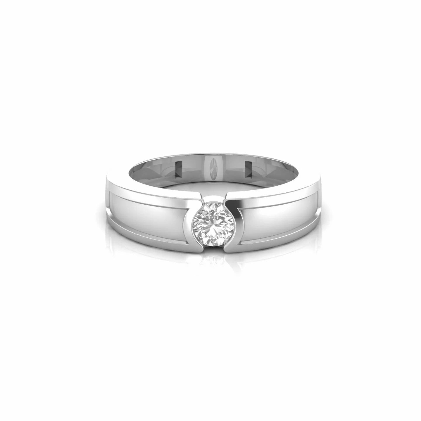 0.50 Carat Solitaire Natural Diamond Engagement Ring For Men