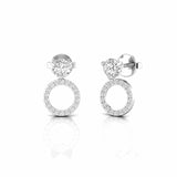 0.63 Carat Natural Diamond Designer Stud Earrings