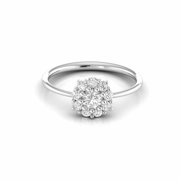 0.54 Carat Cluster Natural Diamond Minimalist Ring