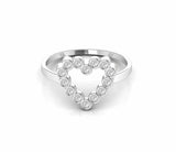 0.20 Carat Bezel Set Diamond Heart Shape Engagement Ring