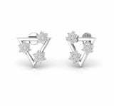 0.75 Carat Natural Diamond Floral Stud Earrings