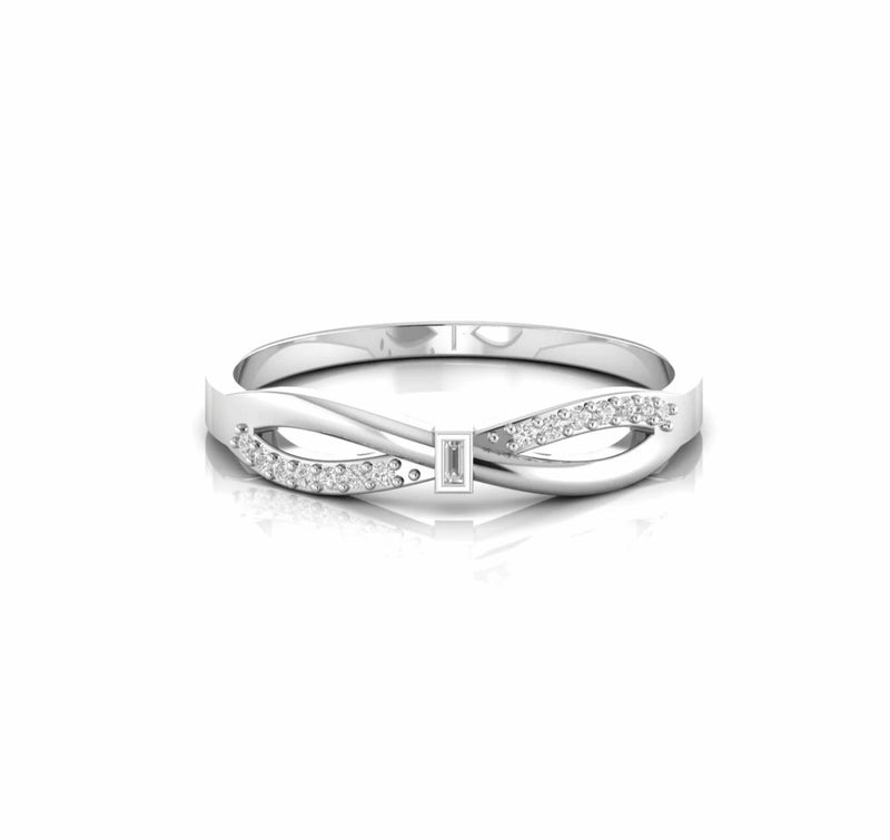 Infinity Style Diamond Minimalist Engagement Ring