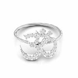 0.33 Carat Natural Diamond Om Symbolic Ring