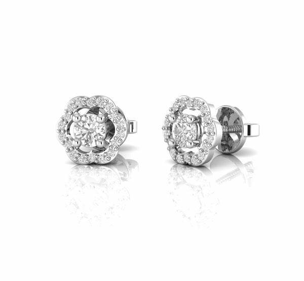 0.43 Carat Diamond Natural Dainty Stud Earrings