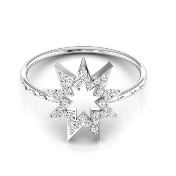 0.20 Carat Round Natural Diamond Star Symbolic Ring