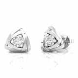 0.44 Carat Natural Diamond Triangle Stud Earrings