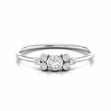 0.20 Carat Bezel Set Natural Diamond Minimalist Ring