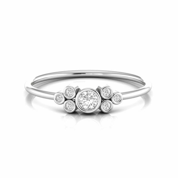 0.20 Carat Bezel Set Natural Diamond Minimalist Ring