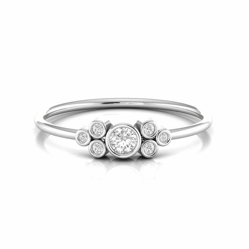 0.20 Carat Bezel Set Natural Diamond Minimalist Ring