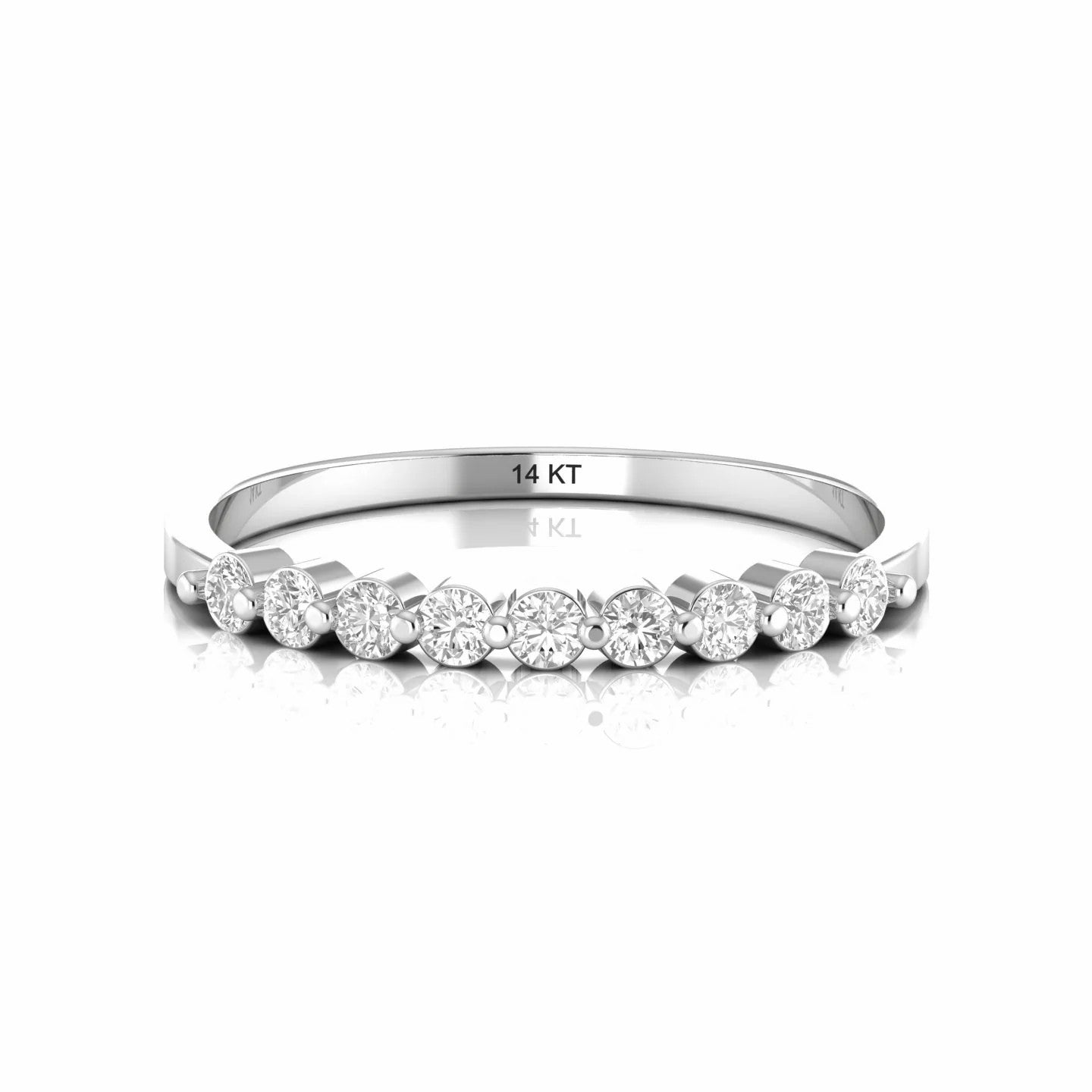 0.31 Carat Half Eternity Natural Diamond Wedding Band