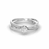 0.50 Carat Natural Diamond Split Shank Engagement Ring