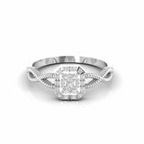 0.19 Carat Cluster Natural Diamond Engagement Ring