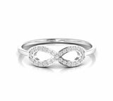 Round Natural Diamond Infinity Wedding Ring