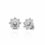 0.37 Carat Round Natural Diamond Vintage Stud Earrings