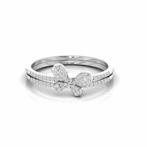 0.29 Carat Cluster Natural Diamond Butterfly Ring