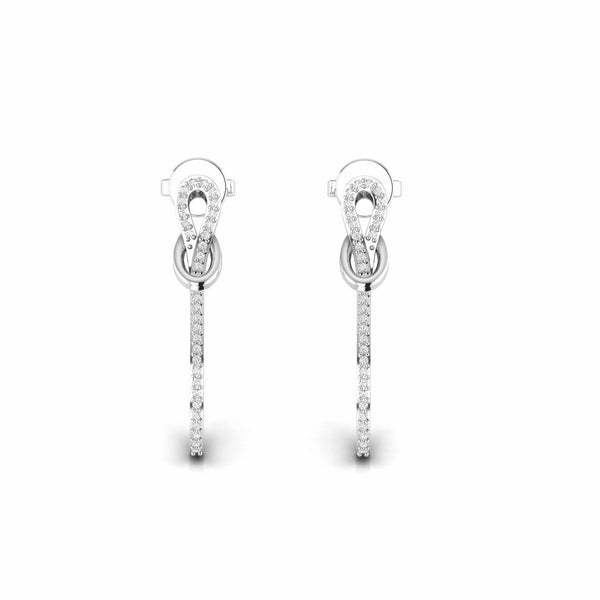 0.27 Carat Natural Diamond Designer Dangling Earrings