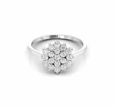 0.74 Carat Round Natural Diamond Cocktail Ring