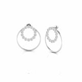 1.93 Carat Bezel Set Natural Diamond Designer Earrings