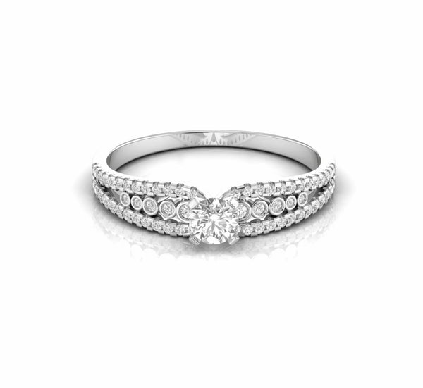 0.51 Carat Natural Diamond Designer Engagement Ring