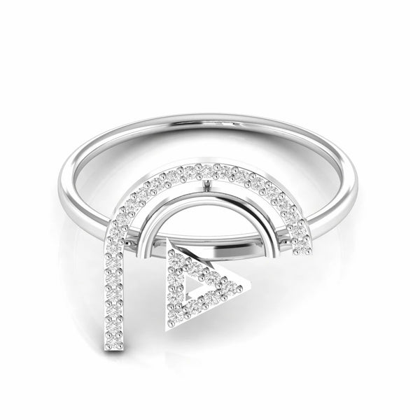 0.17 Carat Round Natural Diamond Symbolic Ring