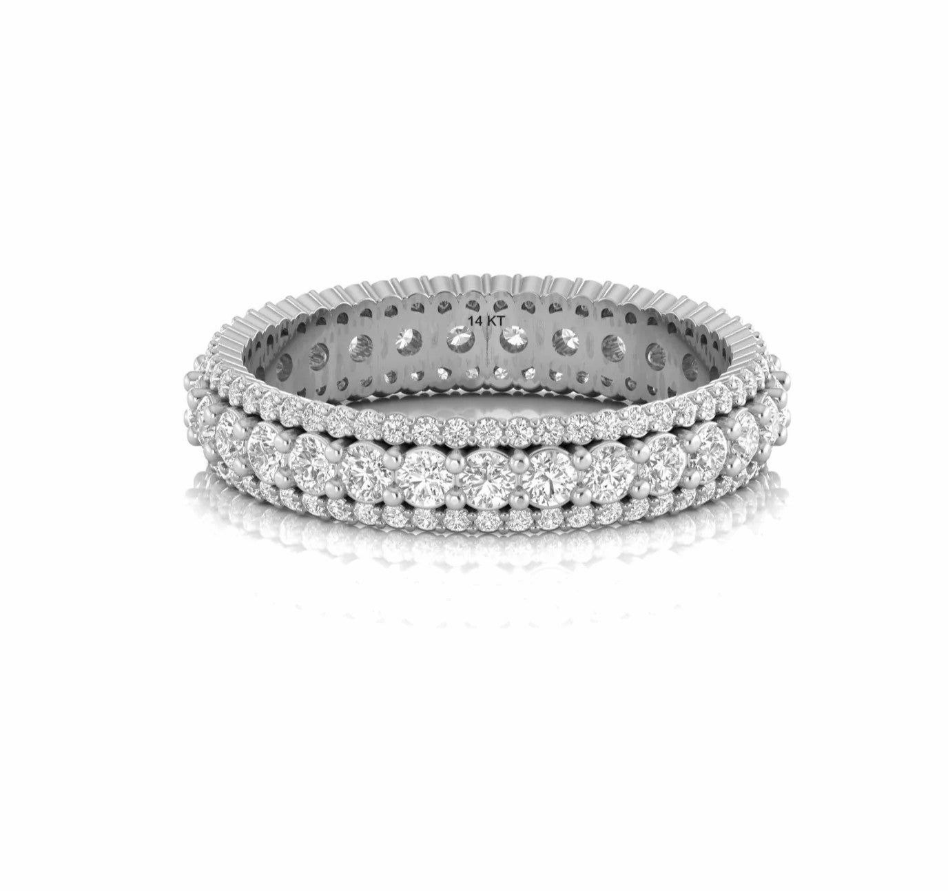1.56 Carat Eternity Natural Diamond Designer Wedding Band