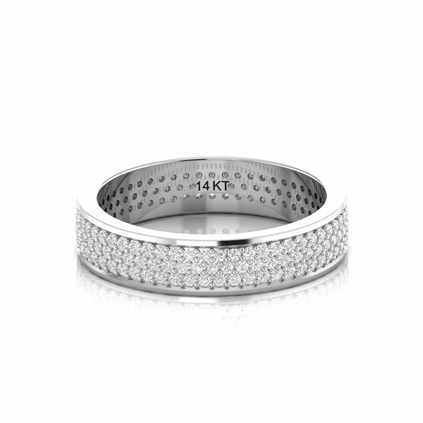 0.82 Carat Round Natural Diamond Wedding Band