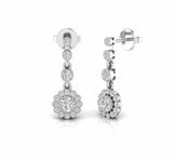 0.61 Carat Designer Drop Natural Diamond Earrings