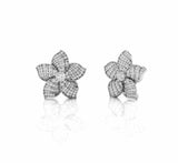 1.30 Carat Natural Diamond Floral Stud Earrings