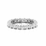 2.05 Carat Round Natural Diamond Bar Set Eternity Wedding Band