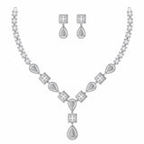 10.73 Carat Natural Diamond Charm Necklace With Earrings