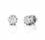 0.45 Carat Natural Diamond Solitaire Stud Earrings