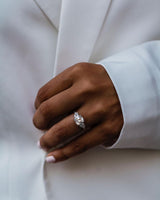 2 carat Natural Diamond Round And Pears Cluster Gold Ring