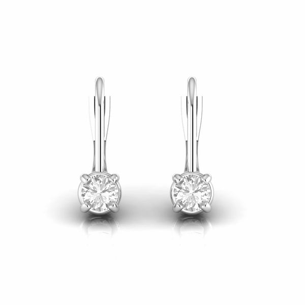 0.44 Carat Natural Diamond Designer Huggie Earrings