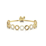 2.10 Carat Natural Diamond Circle Link Adjustable Bracelet