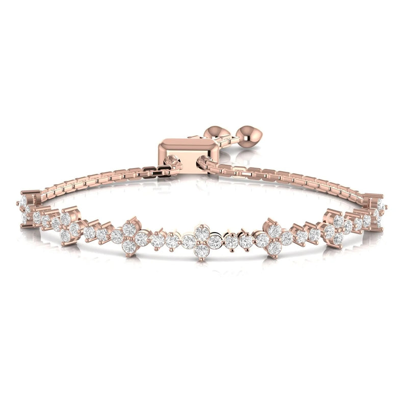 2.76 Carat Natural Diamond Designer Adjustable Bracelet