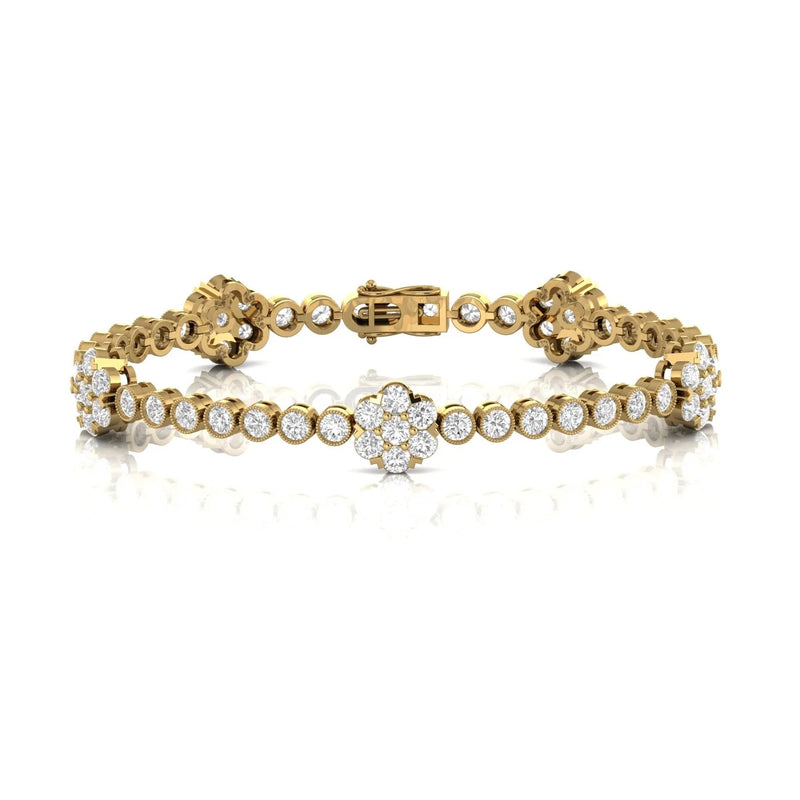 7.56 Carat Natural Diamond Designer Party Wear Bracelet