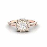 0.70 Carat Natural Diamond Art Deco Vintage Engagement Ring