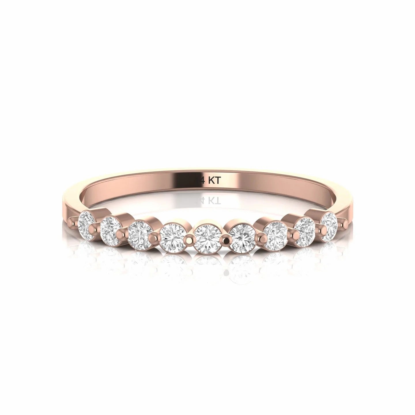 0.31 Carat Half Eternity Natural Diamond Wedding Band
