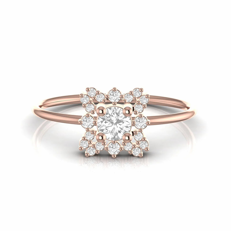 0.36 Carat Round Natural Diamond Cocktail Ring