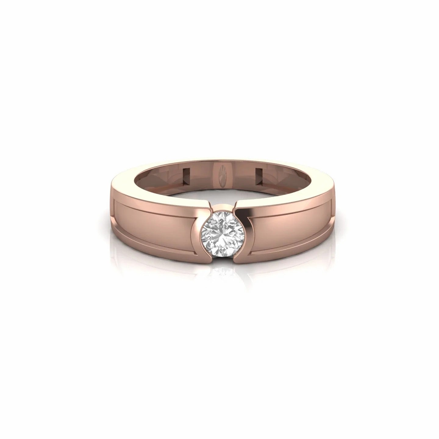 0.50 Carat Solitaire Natural Diamond Engagement Ring For Men