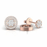 0.51 Carat Natural Diamond Ear Jacket Stud Earrings