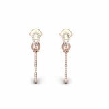 0.27 Carat Natural Diamond Designer Dangling Earrings