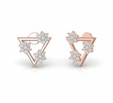 0.75 Carat Natural Diamond Floral Stud Earrings