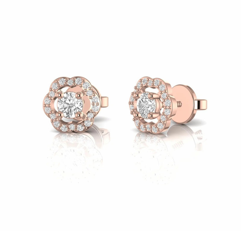 0.43 Carat Diamond Natural Dainty Stud Earrings