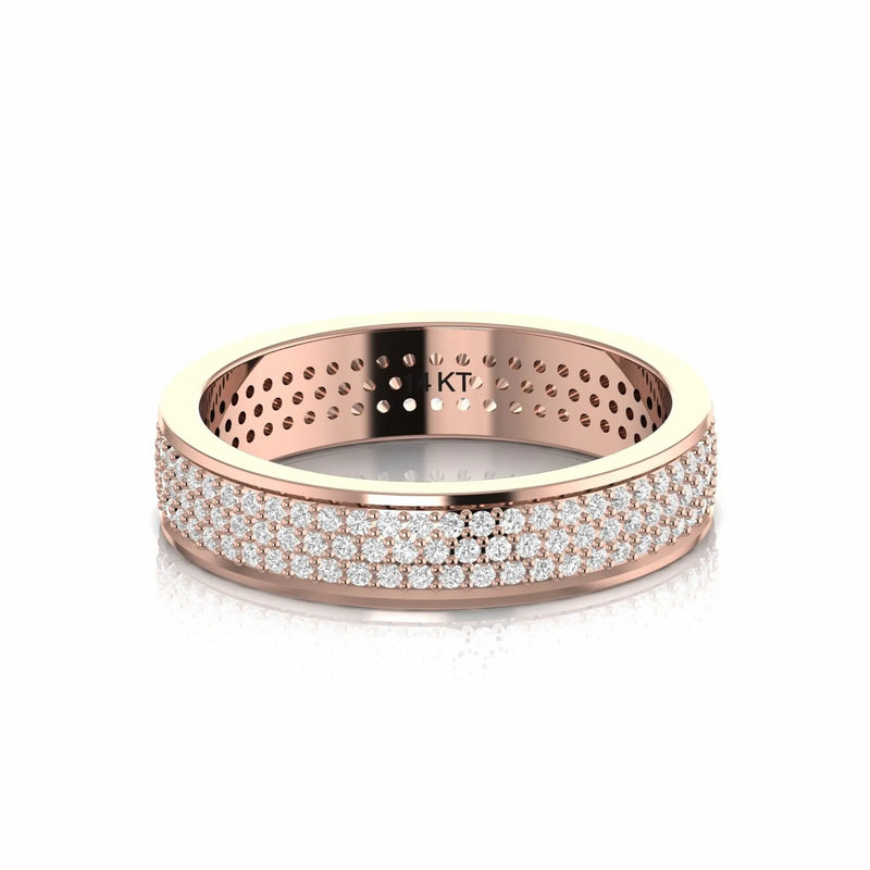 0.82 Carat Round Natural Diamond Wedding Band