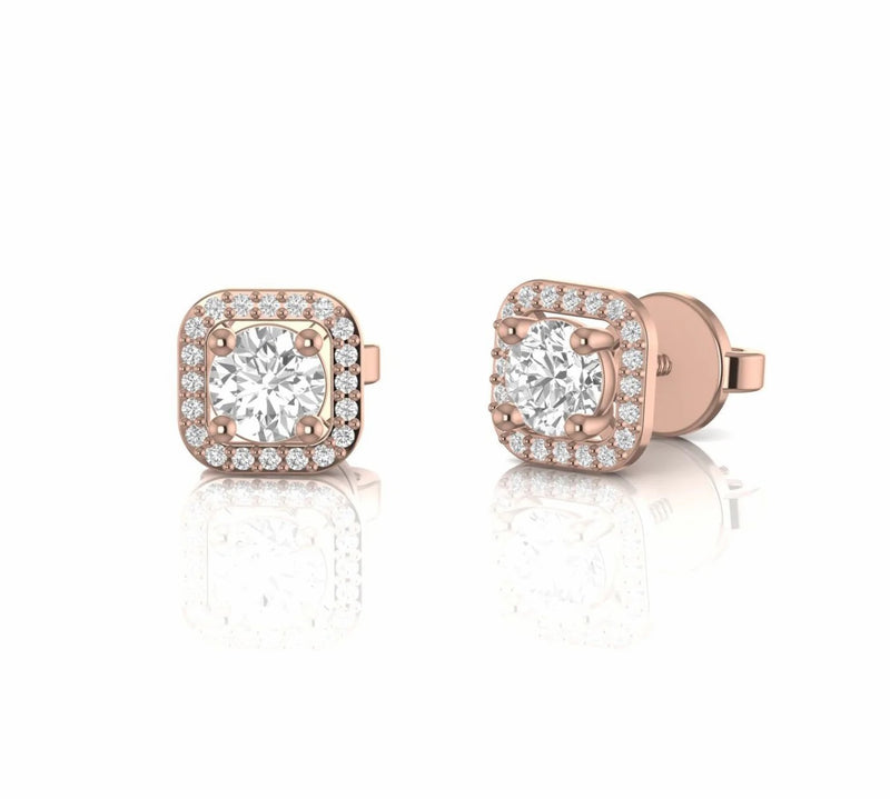 0.62 Carat Natural Diamond Stud Earrings