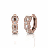 0.27 Carat Round Natural Diamond Huggie Earrings