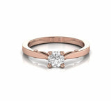 0.53 Carat Solitaire Natural Diamond Engagement Ring