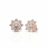 0.37 Carat Round Natural Diamond Vintage Stud Earrings